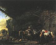 WOUWERMAN, Philips Scene in front of an Inn wet oil painting reproduction